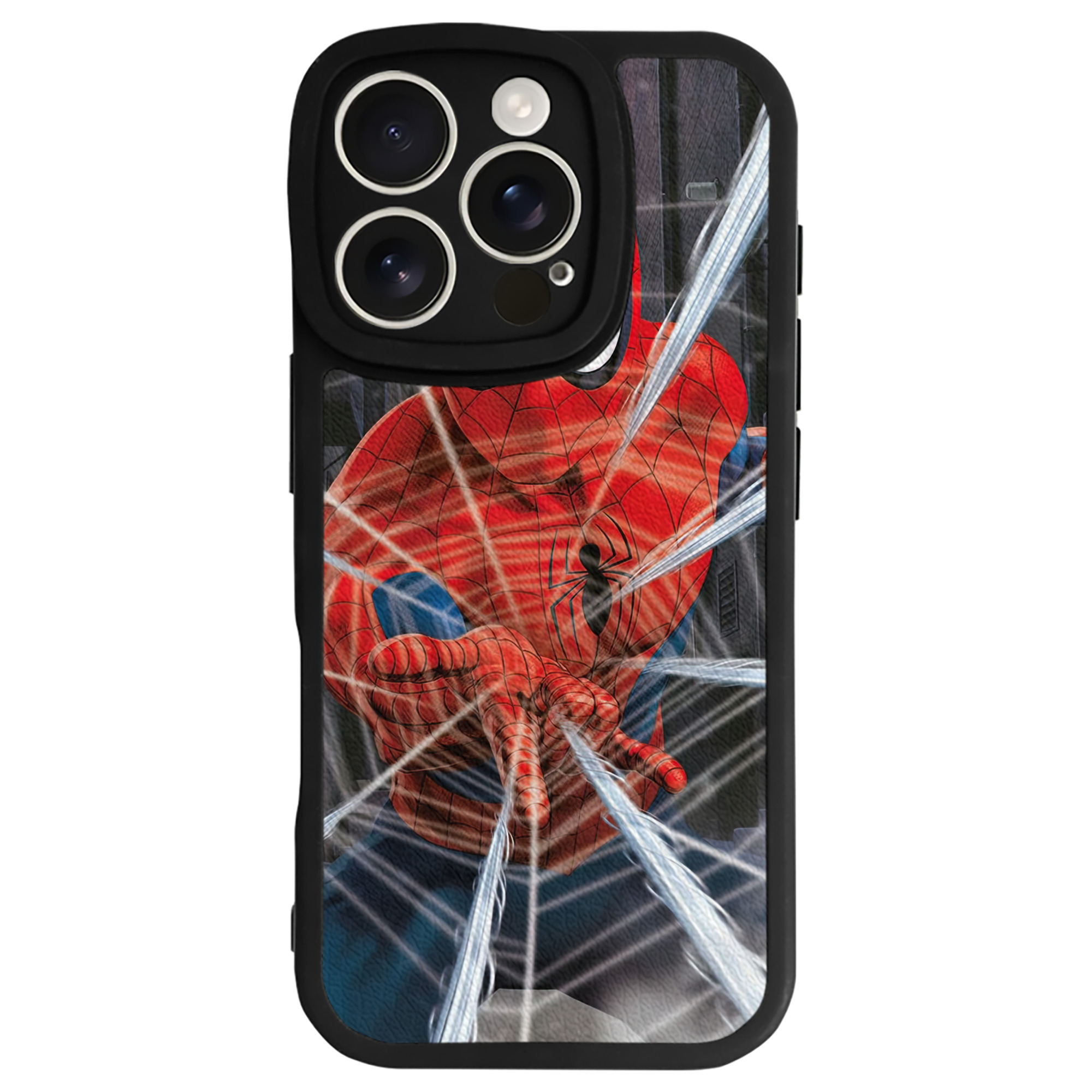 （画像用） Spider Man スパイダーマン 【iPhone 16シリーズ対応】シリコンスマホケース（レザー調） 材質：シリコン